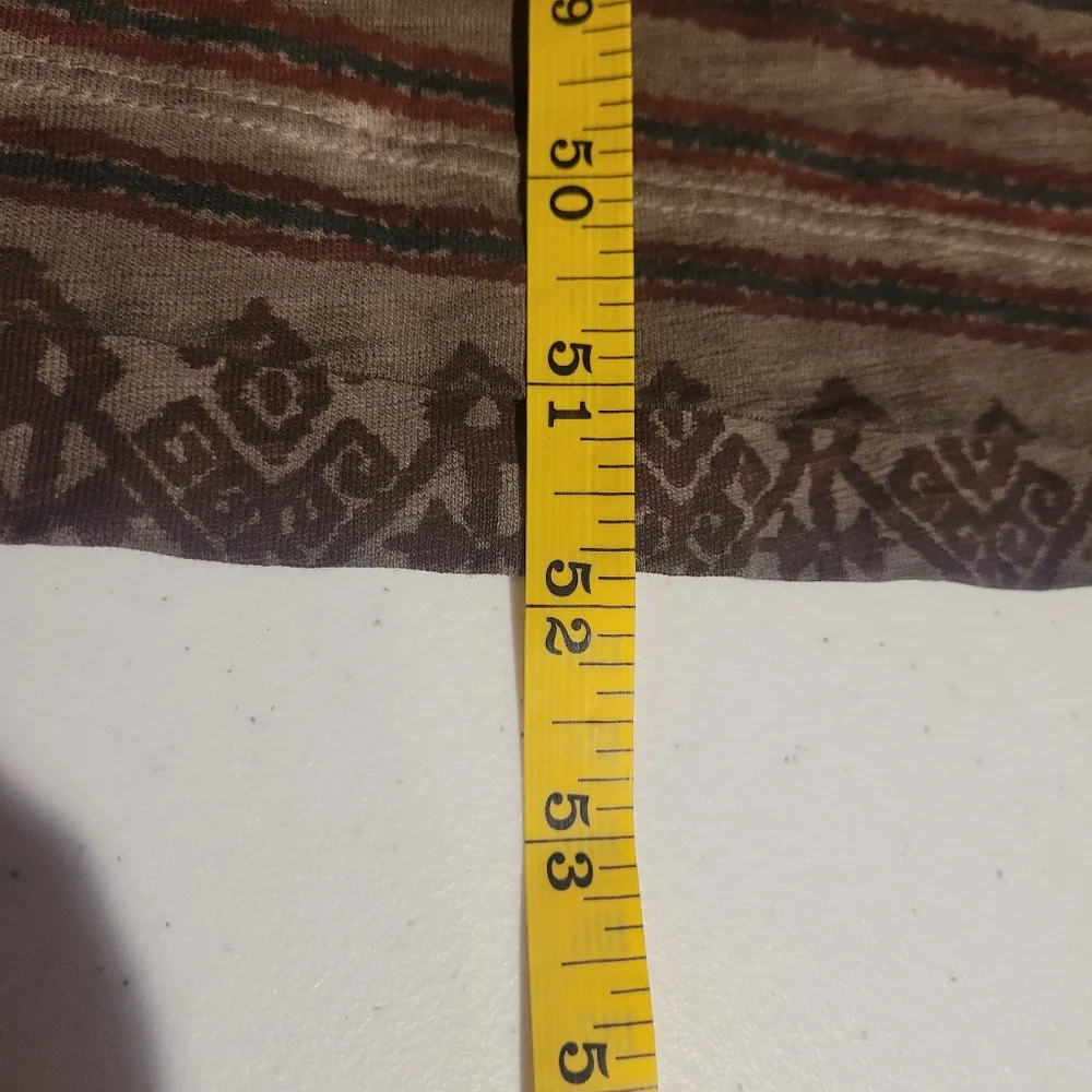 Peruvian Connection Womens Cotton Jersey Midi  Tribal Stripe Dress Large - Picture 13 of 13